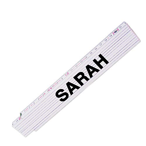 Zollstock mit Namen Sarah für Frauen | Hochwertiges Marken-Metermaß | Glieder-Maßstab mit Namen bedruckt | Viele Namen zur Auswahl von Eurofoto