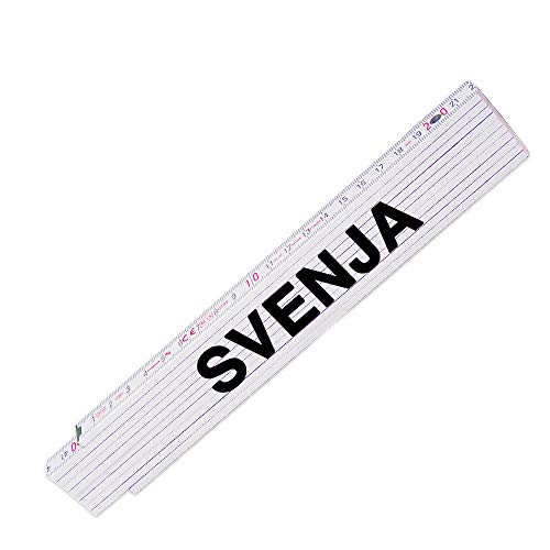 Zollstock mit Namen Svenja für Frauen | Hochwertiges Marken-Metermaß | Glieder-Maßstab mit Namen bedruckt | Viele Namen zur Auswahl von Eurofoto