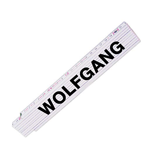 Zollstock mit Namen Wolfgang für Männer | Hochwertiges Marken-Metermaß | Glieder-Maßstab mit Namen bedruckt | Viele Namen zur Auswahl von Eurofoto