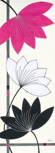 Eurographics ABU1013 Alan Buckle, Fuchsia Lotus Blooms 25 x 70 cm, Hochwertiger Kunstdruck von EuroGraphics