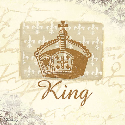 Eurographics ANF2034 Anna Flores, For My King? 30 x 30 cm, Hochwertiger Kunstdruck - Kronen von EuroGraphics