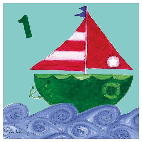 Eurographics B-LIF1014 Liv und Flo, One Ship 17 x 17 cm, Dekoboxbild (keine Einrahmung nötig) von EuroGraphics