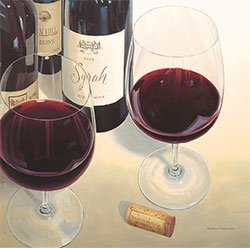 Eurographics MAF6068 M. Fabiano, Wine Tasting Evening, 50 x 50 cm, hochwertiger Kunstdruck von EuroGraphics