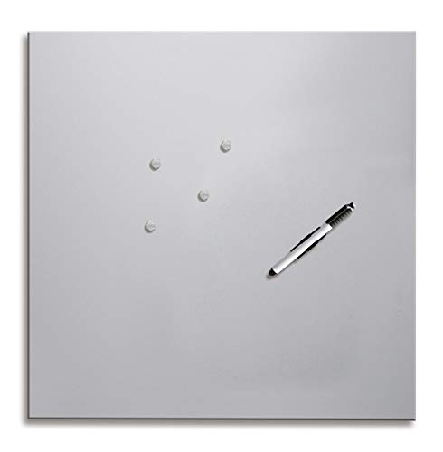 Eurographics Memo Board MB-MIRROR5050 Magnet- und Schreibtafel aus Glas (inklusiv Stift + Magnete), Spiegel, Mirror 50x50cm von EuroGraphics