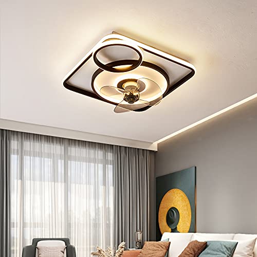 Deckenventilator mit LED Beleuchtung Deckenlampe Ventilator 3350 Ø 50cm 122W mit Fernbedienung Lichtfarbe/Helligkeit einstellbar dimmbar LED Deckenleuchte fan light ceiling von Eurohandisplay