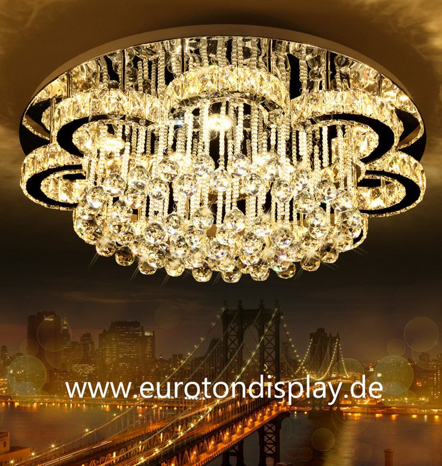 Eurohandisplay LED Deckenleuchte LED Pendelleuchte Kristall Fernbedienung Deckenleuchte Deckenlampen, LED fest integriert, Warmweiß bis Kaltweiß, Modern Kristall von Eurohandisplay