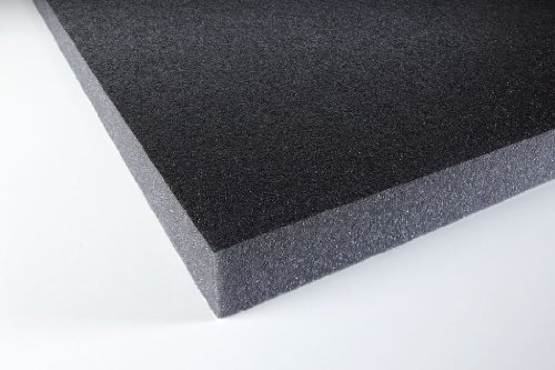 Akustikschaumstoff verhautet mit Schutzschicht für Dämmung Kompressor - Schwarz 100 x 50 x 3 cm 0,5m2 von Eurokustik
