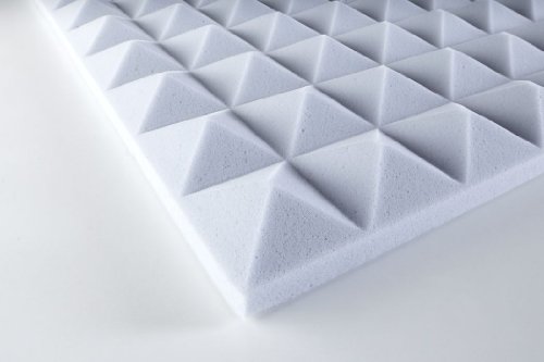 Eurokustik ME PIRAMIDE Basotect Schaumstoff - Pyramidenschaumstoff 120 x 60 x 3 cm - 0,72 m² - Schalldämmung mittlere Frequenzen von Eurokustik