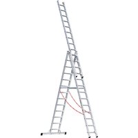 Alu-Mehrzweckleiter 3-teilig Nr. 307 Vielzweckleiter 3x13 - Euroline von Euroline