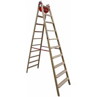 Euroline Holz Stufenstehleiter mit Comfort-Stufen mit Werkzeugablage 2x10 Stufen Euroline Holz Stufenstehleiter mit Comfort-Stufen mit Werkzeugablage 2x10 Stufen von Euroline