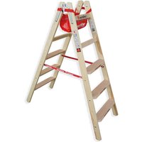 Euroline Holz Stufenstehleiter mit Comfort-Stufen mit Werkzeugablage 2x5 Stufen Euroline Holz Stufenstehleiter mit Comfort-Stufen mit Werkzeugablage 2x5 Stufen von Euroline