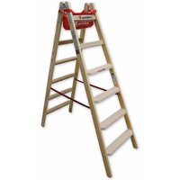 Euroline Holz Stufenstehleiter mit Comfort-Stufen mit Werkzeugablage 2x6 Stufen Euroline Holz Stufenstehleiter mit Comfort-Stufen mit Werkzeugablage 2x6 Stufen von Euroline
