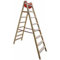 Euroline Holz Stufenstehleiter mit Comfort-Stufen mit Werkzeugablage 2x8 Stufen Euroline Holz Stufenstehleiter mit Comfort-Stufen mit Werkzeugablage 2x8 Stufen von Euroline