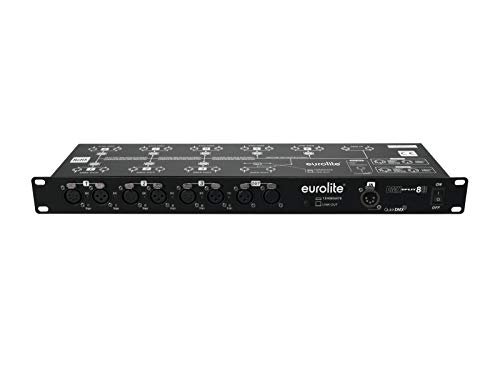 EUROLITE DMX Split 8X Splitter | Splitter auf 8 galvanisch getrennte Ausgänge, 3/5-polige & QuickDMX-XLR-Buchsen von Eurolite