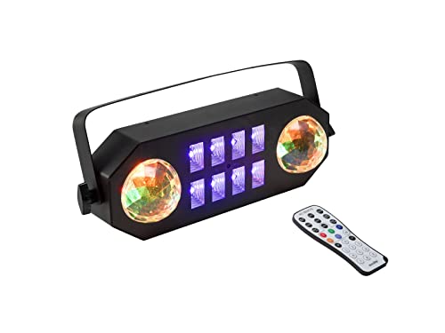 EUROLITE LED DMF-5 Hybrid Flowereffekt | Effektscheinwerfer mit Flower- und Schwarzlicht-Effekt, inkl. IR-Fernbedienung von Eurolite