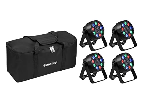 EUROLITE Set 4x AKKU Mini PARty RGBW Spot MK2 + Soft-Bag von Eurolite