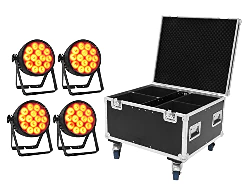 EUROLITE Set 4x LED IP PAR 14x10W HCL + Case | 4x wetterfester Scheinwerfer mit RGBAW+UV-Farbmischung inkl. PRO Flightcase mit Rollen EUROLITE Set 4x LED IP PAR 14x10W HCL + Case | 4x wetterfester Scheinwerfer mit RGBAW+UV-Farbmischung inkl. PRO Flightcase mit Rollen von Eurolite