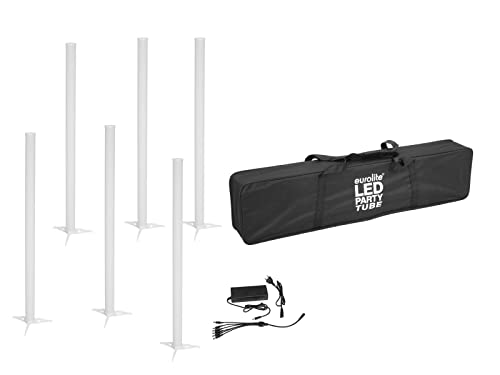 EUROLITE Set 6x AKKU LED Party Tube IR + Ladenetzteil + Soft-Bag von Eurolite