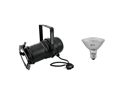 EUROLITE Set PAR-30 Spot sw + PAR-30 230V SMD 11W E-27 LED 3000K | PAR-30-Gehäuse mit E-27 Sockel inklusive PAR-30 Lampe mit LED-Technik von Eurolite