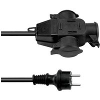 Eurolite 3024701D Strom Verlängerungskabel Schwarz 3m H07RN-F 3G 2,5mm² von Eurolite