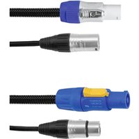 Eurolite - Power-Hybrid dmx Verbindungskabel [1x XLR-Stecker 3 polig - 1x XLR-Stecker 3 polig] 3 m von Eurolite