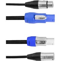 Power-Hybrid dmx Verbindungskabel [1x XLR-Buchse 5 polig - 1x XLR-Buchse 5 polig] 1.5 m - Eurolite von Eurolite