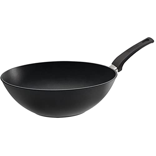 Eurolux Guss-Wokpfanne Induktion Ø 30 cm - großer induktionsgeeigneter Stiel-Wok mit Antihaft-Beschichtung - Made in Germany von Eurolux