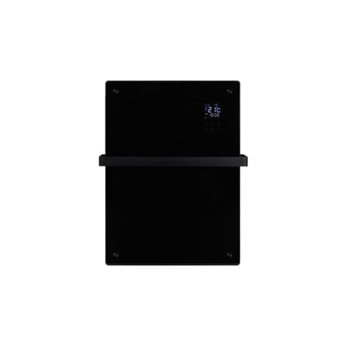 Eurom Alutherm Infrarot-Panel – 67,1 x 43,8 cm – IP24 – 800 W – WiFi – vertikal – Metall/Glas schwarz matt von Eurom