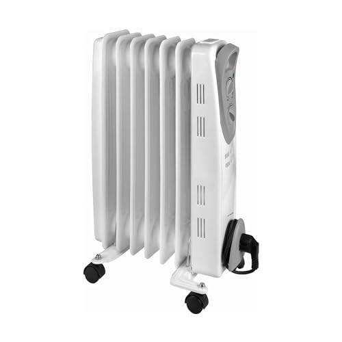 Eurom Rad 1500 Heizkörperheizung Ölradiator, 1500W, bis 55 m³, Thermostat, Kippschutz (363630) von Eurom