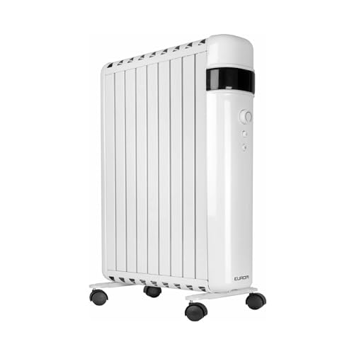 Eurom Rad 2000 Oil Free Ölfreier Heizkörper, 2000W, Thermostat, Kipp-/Überhitzungsschutz (363883) von Eurom