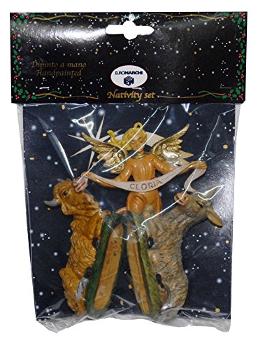 Euromarchi S.R.L. Angelo 3er Set, 10 cm, Blau, Engel, Figurine von Euromarchi