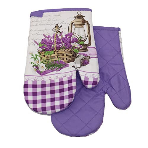 2 TLG. Set Topfhandschuhe mit Magnet Grillhandschuhe Backhandschuhe Ofenhandschuhe Kochhandschuhe Küchenhandschuhe Lavendelblumen F319113B- Violett Weiß 2 TLG. Set Topfhandschuhe mit Magnet Grillhandschuhe Backhandschuhe Ofenhandschuhe Kochhandschuhe Küchenhandschuhe Lavendelblumen F319113B- Violett Weiß von Euromat