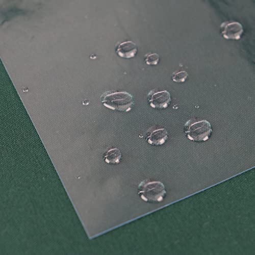 Durchsichtige tischdecke abwaschbar transparent Durchsichtig Garten Wasserabweisend Glasklar Schutzdecke Klarsichtfolie Meterware (RUND 120 cm) 0,3 mm Stark -Schnittkante von Euromat