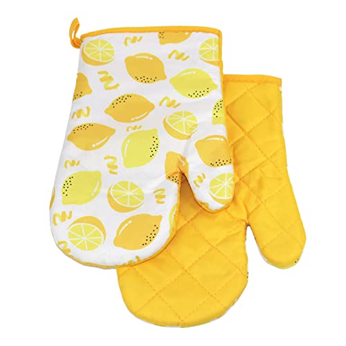 2 TLG. Set Topfhandschuhe mit Magnet Grillhandschuhe Backhandschuhe Ofenhandschuhe Kochhandschuhe Küchenhandschuhe Früchte Zitrone- Gelb Weiß 2 TLG. Set Topfhandschuhe mit Magnet Grillhandschuhe Backhandschuhe Ofenhandschuhe Kochhandschuhe Küchenhandschuhe Früchte Zitrone- Gelb Weiß von Euromat