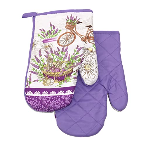 2 TLG. Set Topfhandschuhe mit Magnet Grillhandschuhe Backhandschuhe Ofenhandschuhe Kochhandschuhe Küchenhandschuhe Lavendelblumen FS23- Violett Weiß 2 TLG. Set Topfhandschuhe mit Magnet Grillhandschuhe Backhandschuhe Ofenhandschuhe Kochhandschuhe Küchenhandschuhe Lavendelblumen FS23- Violett Weiß von Euromat
