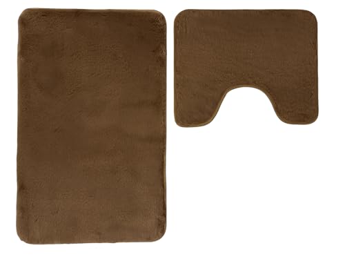 Euromat Badematten Badteppich Badematte – Flauschiges, rutschfest & Waschbar – Lombok Set 2 TLG Euromat Badematten Badteppich Badematte – Flauschiges, rutschfest & Waschbar – Lombok Set 2 TLG von Euromat