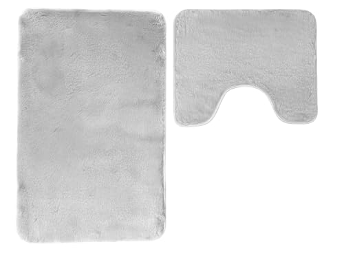 Euromat Badematten Badteppich Badematte – Flauschiges, rutschfest & Waschbar – Lombok Set 2 TLG Euromat Badematten Badteppich Badematte – Flauschiges, rutschfest & Waschbar – Lombok Set 2 TLG von Euromat