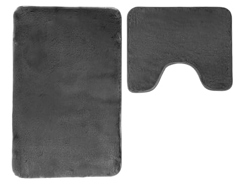 Euromat Badematten Badteppich Badematte – Flauschiges, rutschfest & Waschbar – Lombok Set 2 TLG Euromat Badematten Badteppich Badematte – Flauschiges, rutschfest & Waschbar – Lombok Set 2 TLG von Euromat
