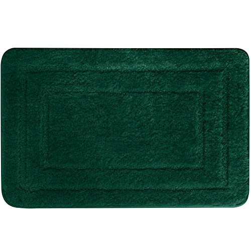 Euromat Badezimmerteppich rutschfeste Weichen Mikrofaser Badematte Badteppich Badvorleger (Grün, Teppich 50x80 cm) von Euromat