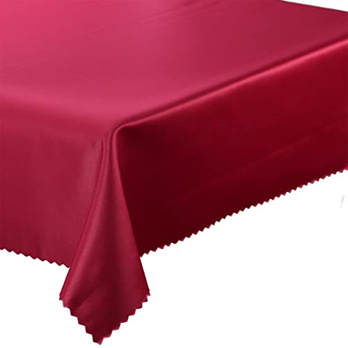 Tischdecke Fleckenresistente, Tischtücher abwaschbar Lotus Effekt, Auswahl an Farben und Größen (Rotwein, 110x200 cm) von Euromat