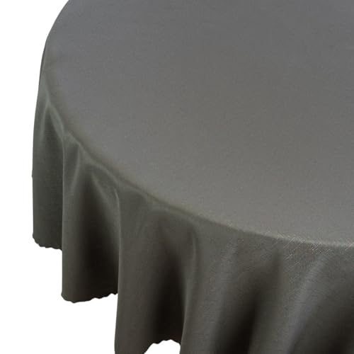 Tischdecke Fleckenresistente Tischtücher Abwaschbar Pflegeleicht Lotus Effekt Graphit Rund Durchmesser: Ø 80 cm von Euromat