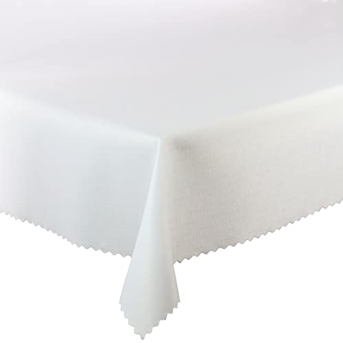 Tischdecke Fleckenresistente Tischtücher Lotus Effekt (Weiß, 160x260 cm) von Euromat