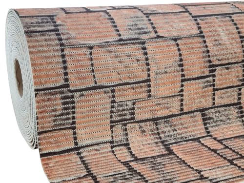 Weichschaummatte Badematte Badläufer Badteppich Weichschaum Bodenmatte Antirutsch Teppich WC Pool Vorleger rutschfeste Matte 65 cm x 10 cm (Braun Stein- 584-1) von Euromat
