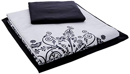 Euromoda Mandala Frame Bettbezug, Baumwolle, Weiß, Schwarz, für Bett 90 cm von Euromoda