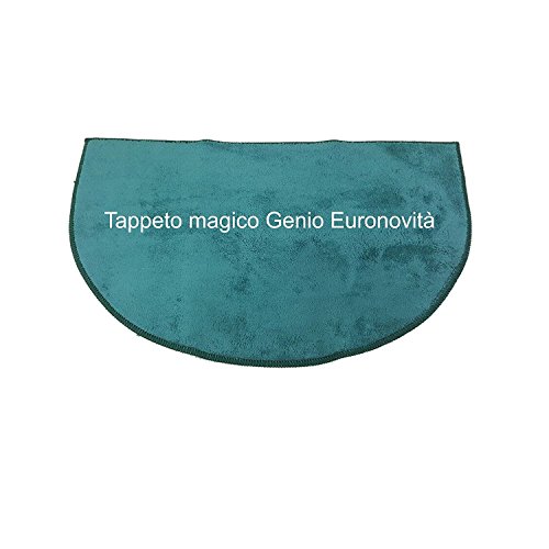 EuronovitÃ Halbmondform Genio Teppich für Eingang rutschfest, Mikrofaser, Grün, 74 x 45 x 2 cm von EuronovitÃ