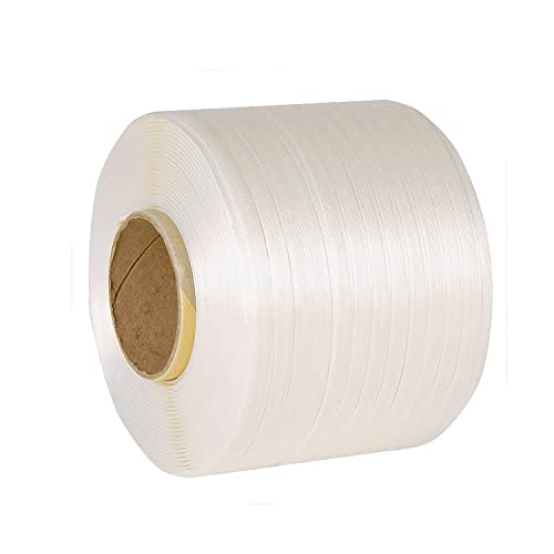 2 ROLLEN x 340m | 16mm Polyester Ballenpressband | 550kg Bruchlast | Polyesterband für optimale Ballenpressung und als wetterfestes Textil Umreifungsband 16mm für Holzbündel geeignet von Europack24