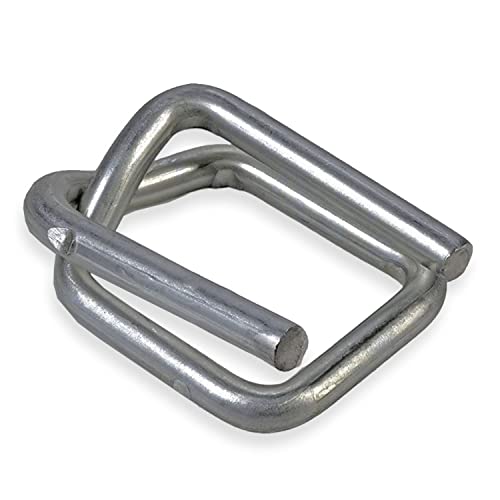 500 Stück 16mm Drahtverschlussklemmen | verzinkt | für Umreifungsband/Kraftband | Metallschnallen für Ladungssicherung | Verschlussklemmen für Bandspanner von Europack24