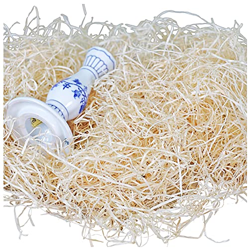 5kg Bio Holzwolle natur | Fichte PEFC-zertifiziert | Füllmaterial/Dekowolle für Präsentkorb o. Geschenkverpackung | Polsterwolle für sensible Produkte | alternativ Gartenholzwolle/Erdbeerwolle von Europack24