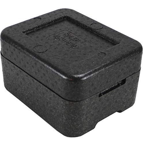 Europack24 1x PIT3 Thermobox für 3 Menüschalen | wiederverwendbar | Styropor anthrazit MENÜBOX-Transportbehälter für Catering und Lieferdienste von Europack24