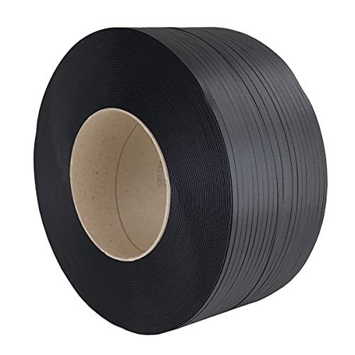 Europack24 4 Rollen PP-Umreifungsband 9×0,55mm | Kern ⌀ 200mm | Rollenbreite 190mm | 4000m Großrolle Polypropylenband | Verpackungsband mit hoher Elastizität und Reißfestigkeit von Europack24